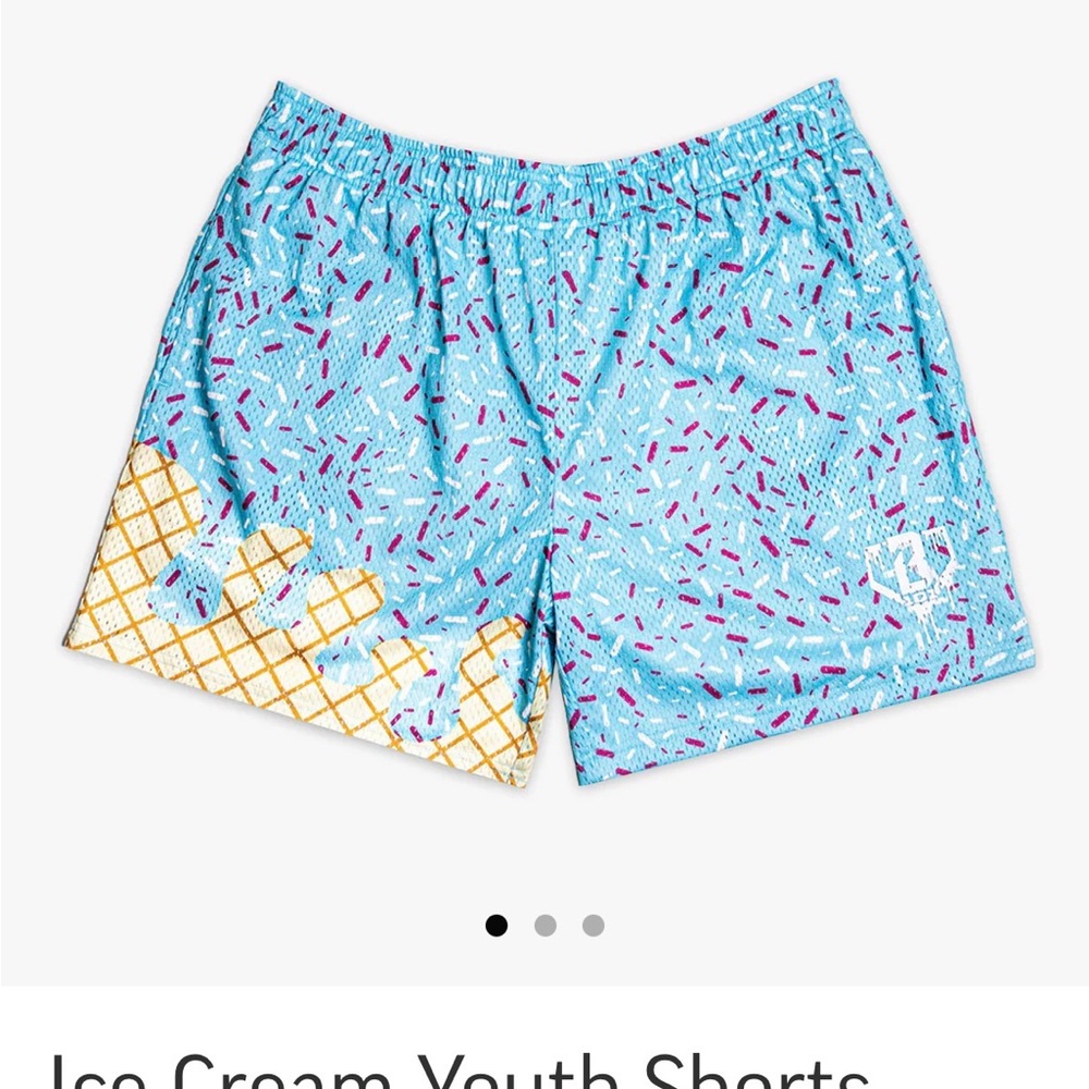 Baseball Lifestyle Ice Cream Youth Shorts - Blue